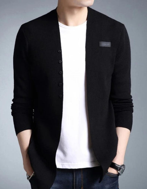 Load image into Gallery viewer, Mens Slim Fit Cardigan with Button Design