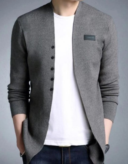 Load image into Gallery viewer, Mens Slim Fit Cardigan with Button Design