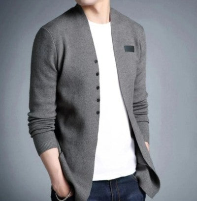Load image into Gallery viewer, Mens Slim Fit Cardigan with Button Design