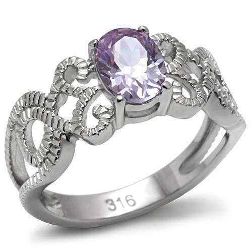Load image into Gallery viewer, TK079 - High polished (no plating) Stainless Steel Ring with AAA Grade