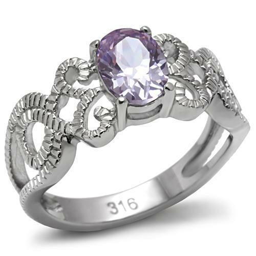 Load image into Gallery viewer, TK079 - High polished (no plating) Stainless Steel Ring with AAA Grade