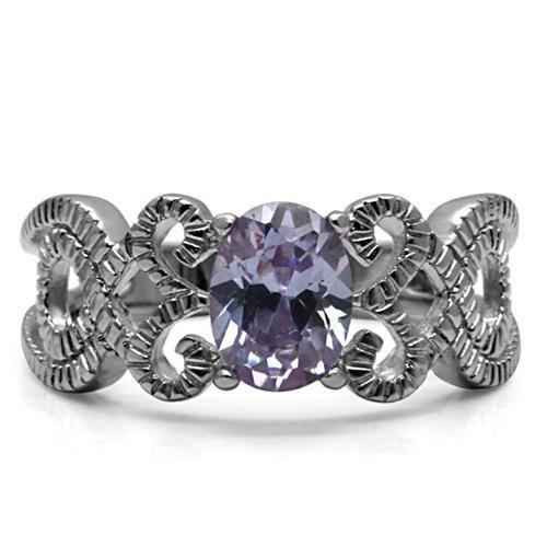 Load image into Gallery viewer, TK079 - High polished (no plating) Stainless Steel Ring with AAA Grade